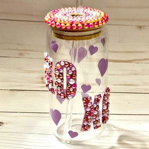 Valentine’s Day Glass Can